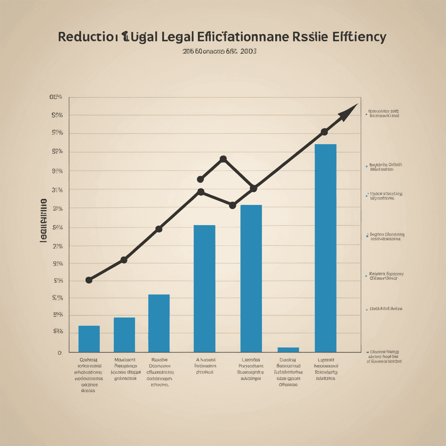 Gráfico mostrando la reducción de riesgos legales y el aumento de la eficiencia operativa
